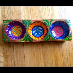 3 dip wood tikka bowls